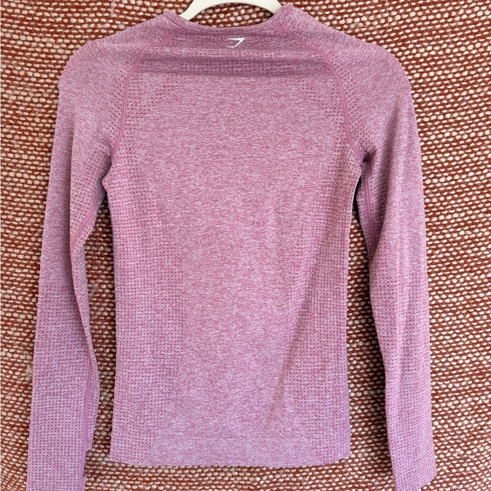 Gymshark Vital Seamless Purple Full Length Long Sleeve, Size Medium - Picture 4 of 7